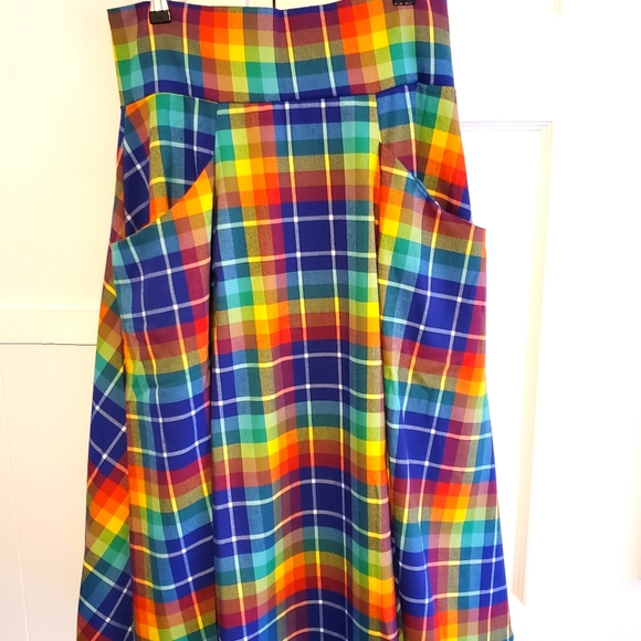 Flannel Suspender Skirt - Picture 1 of 5